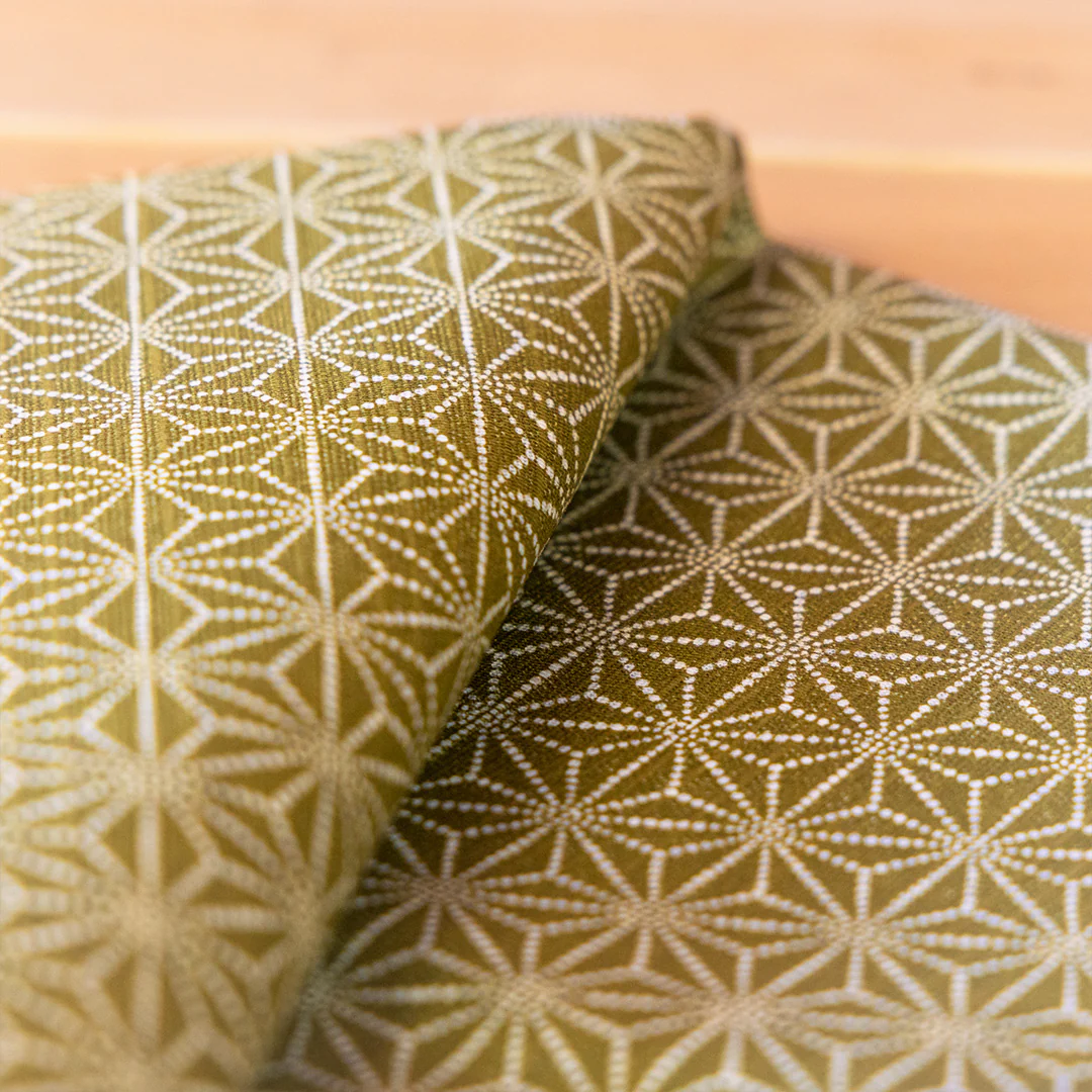 Double Sided Furoshiki 50cm | Asanoha Sakura Purple & Green - Image 5