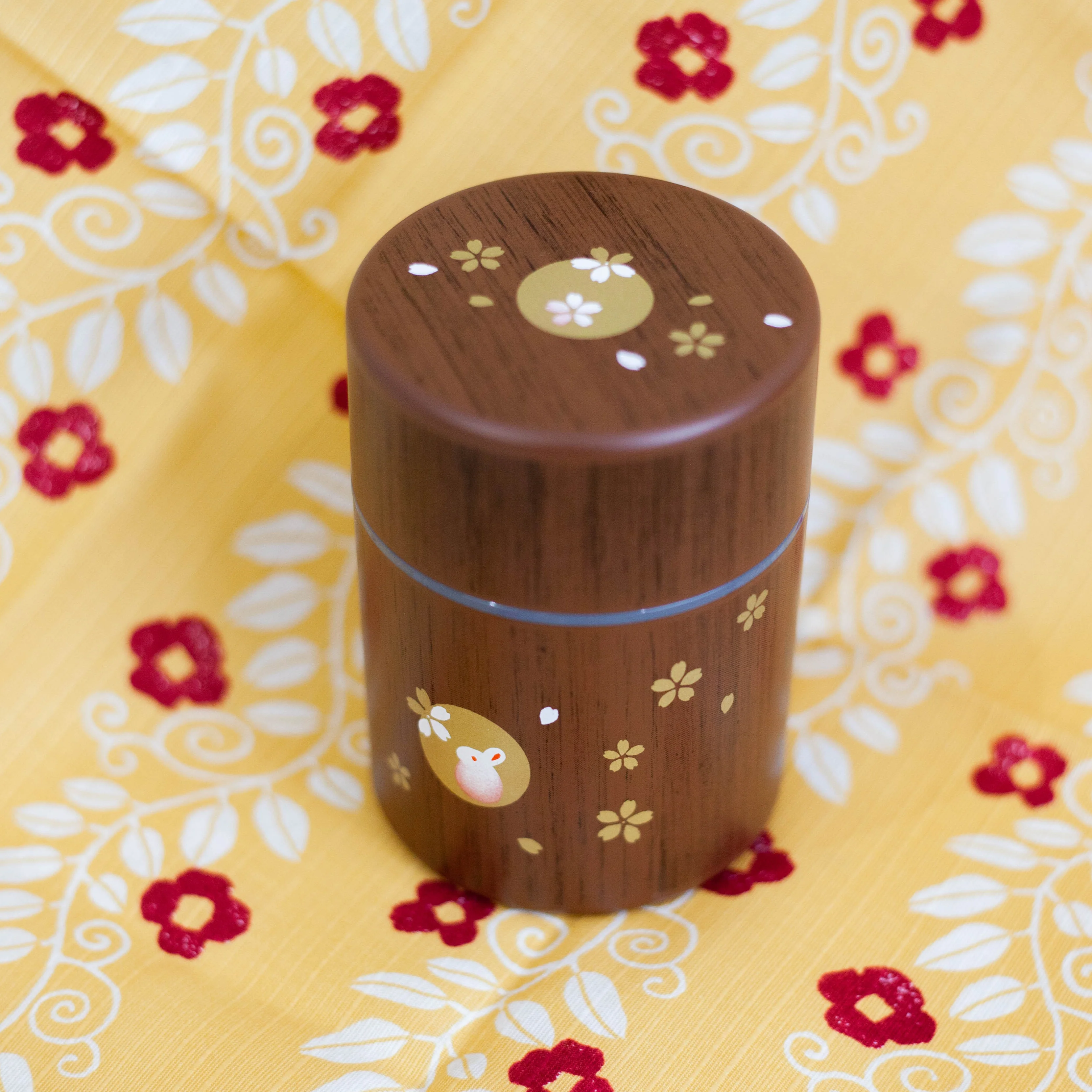 Usagi Woodgrain Tea Canister | Small (250mL) - Image 3